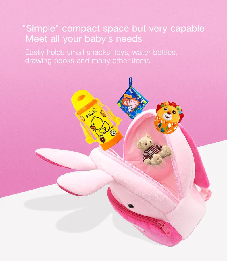 Cute Animals Cartoon Plush Children Backpacks Schoolbag Girls Boys casual Baby Bags