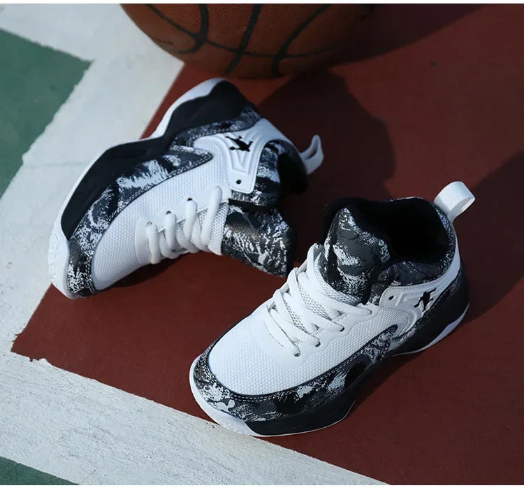 2025 Basketball Shoes for Kids Sneakers New Boys Brand Thick Sole Non-slip Children Sports Shoes Child Boy Basket Trainer Shoes