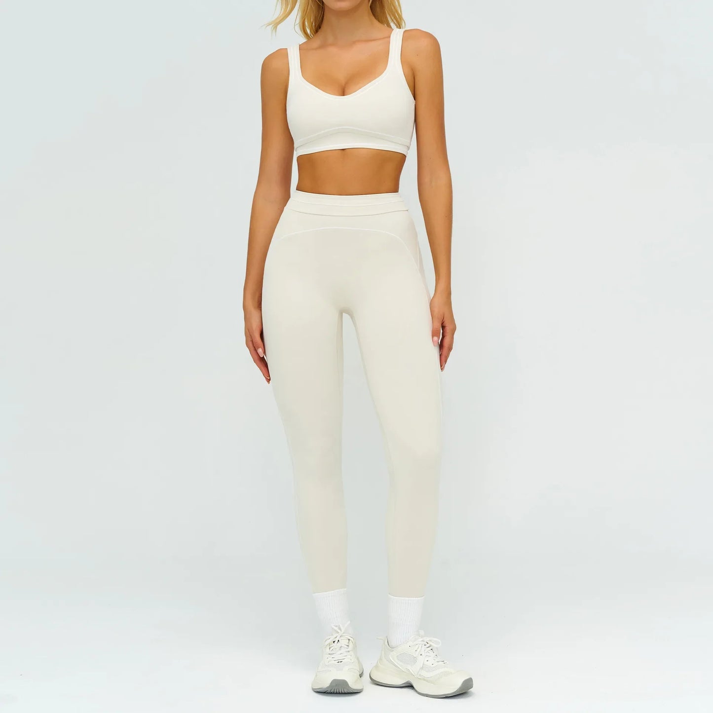 Nylon Yoga Set Women's Tracksuit Gym Push Up Set Woman 2 Pieces Leggings Sports Bra Breathable Sportwear Woman Clothes
