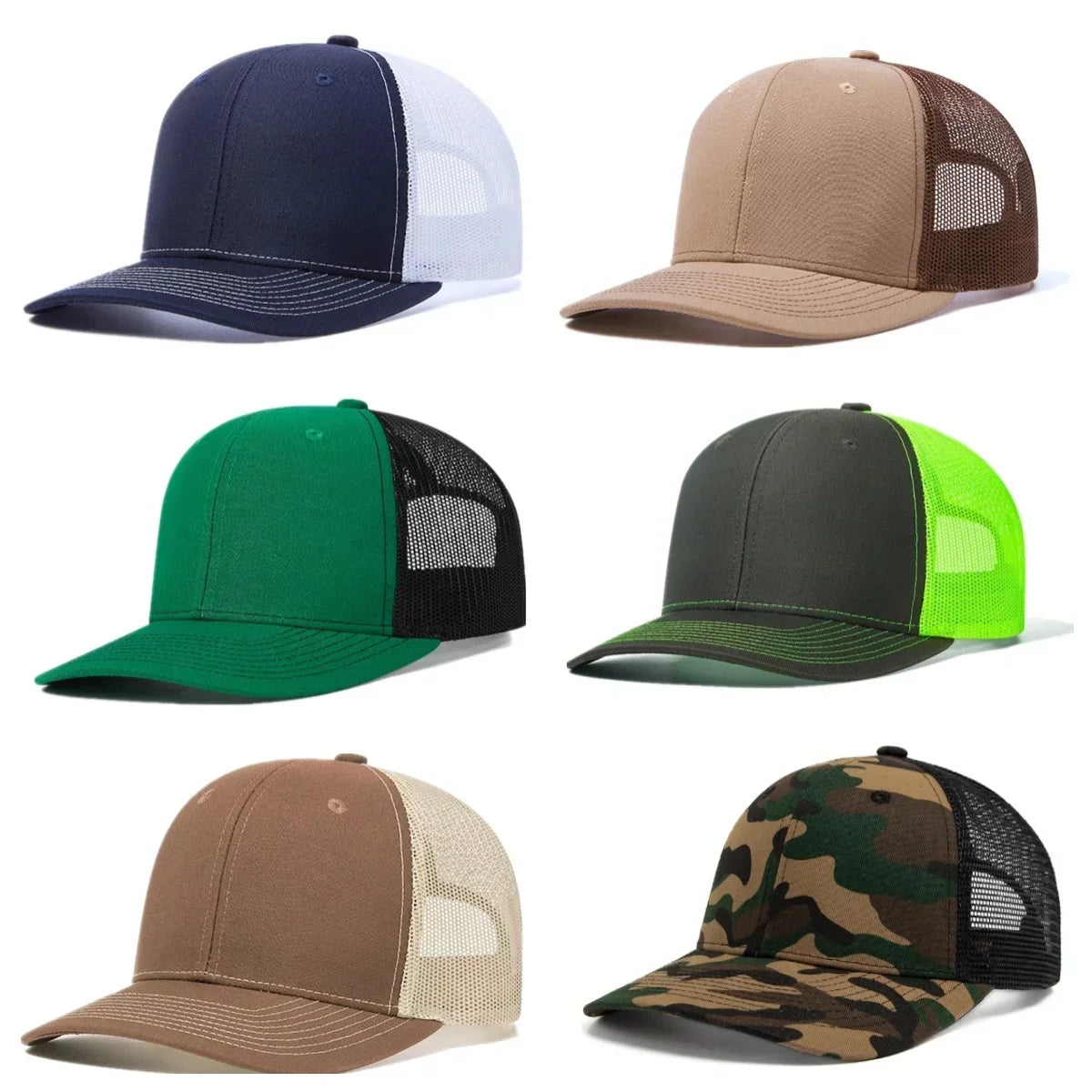 Unisex Cap Slight Curved Brim Style Trucker Hat  Men & Women Casual Outdoor Breathable Summer Cap