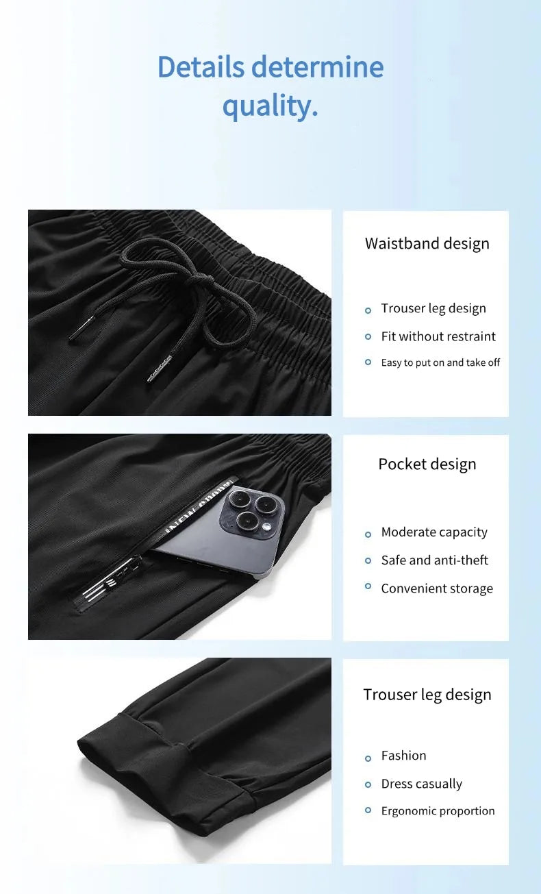 Men's sports pants, sports training pants flexible, gym exercise running, fast dry light weight comfortable fit