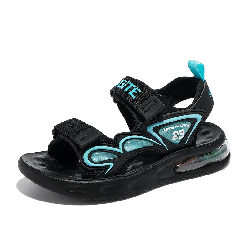 Summer Children's Sandals Outdoor Water Beach Breathable Speed Drying Shoes Boys Open Toe PU Air Cushion Sandals 28-39