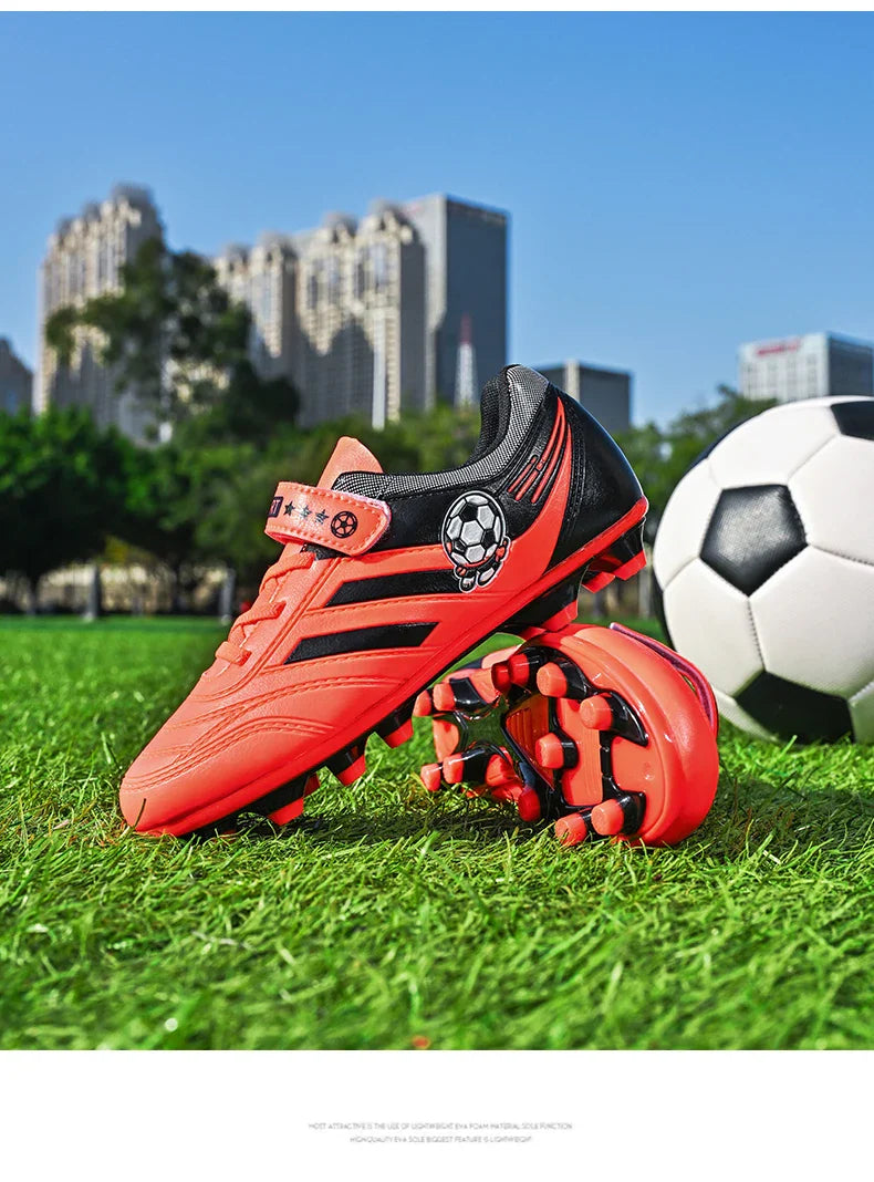New Kids Turf Football Boots Training Shoes Soccer Shoes Drop Shipping Professional Match Grass Ultralight Cleats Boys Non-Slip