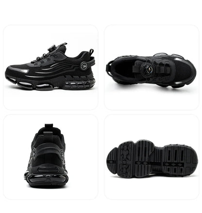Rotating Button Safety Shoes Men Anti-smash Anti-puncture Work Shoes Fashion Men Sport Shoes Security Protective Boots 36-50