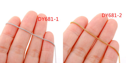 5pc 18K Gold Color PVD Plated Stainless Steel Cuba Cross O Ripple Twisted Chain Necklace Adjustable Chain DIY Necklace Wholesale