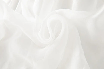 Women 100%Real Silk Elegant Skirts, Elastic Waist Solid, French Temperament Fairy Commute Skirt, 2025 Summer B56433CC