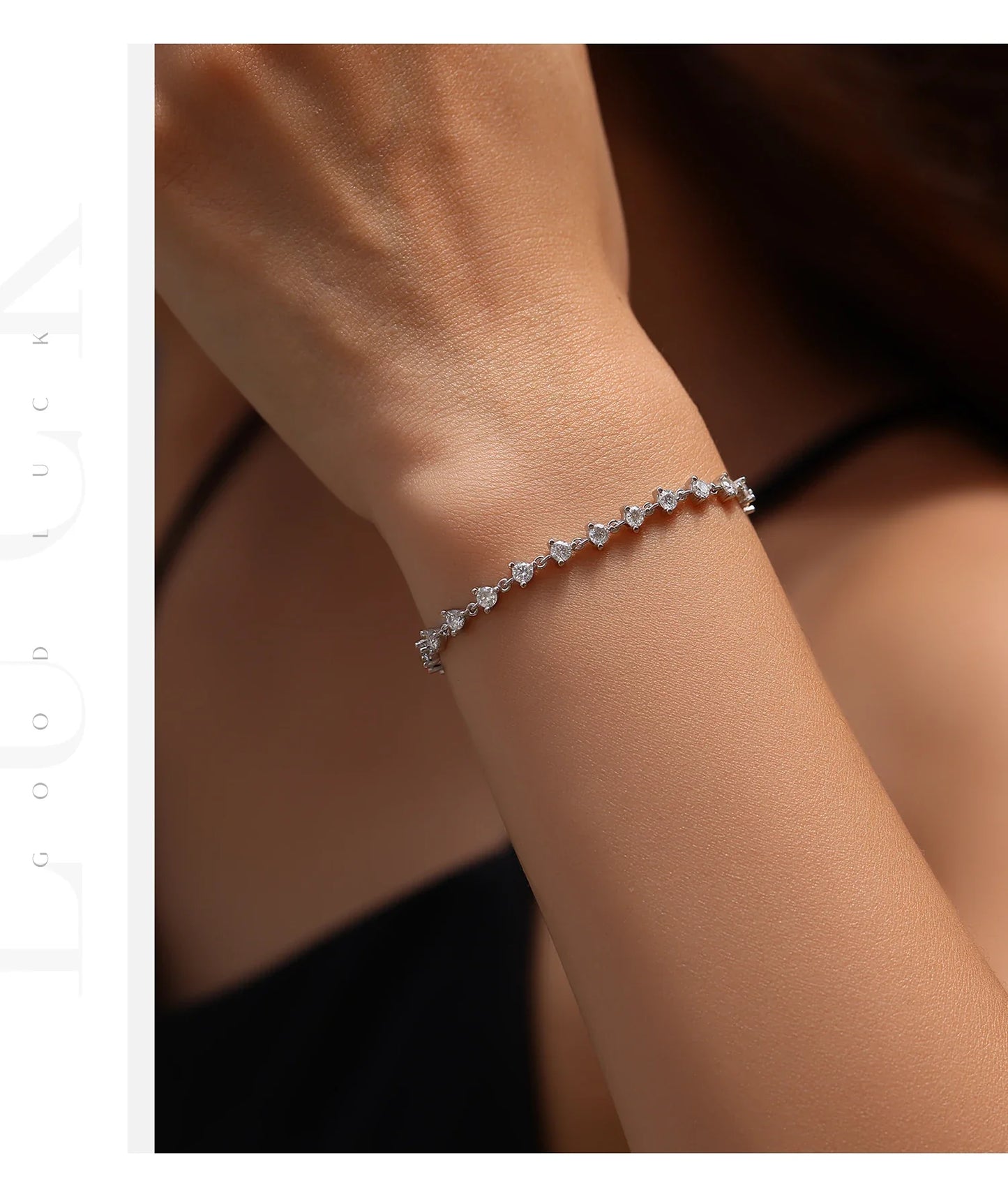 2.4CT Moissanite Bracelet 925 Sterling Silver Sparkling Round Lab Diamond Tennis Bracelets For Women Fine Jewelry