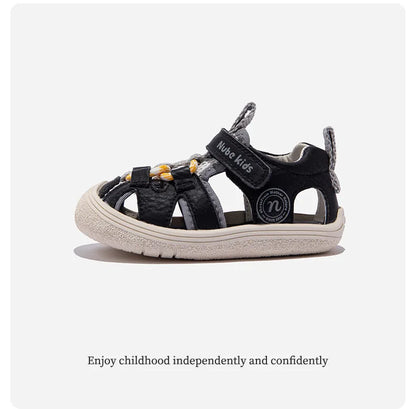 High Quality Children Sandals Summer Kids Beach Shoes Sport Sandals Little Boys Girls Close-toed Sandals Pink, Black, Khaki