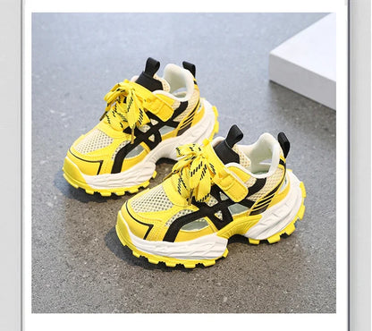 Fashion Kids Soft Chunky Running Sports Shoes Children's Sneakers Boy Spring Summer Mesh Girls School Causal Basketball Shoes