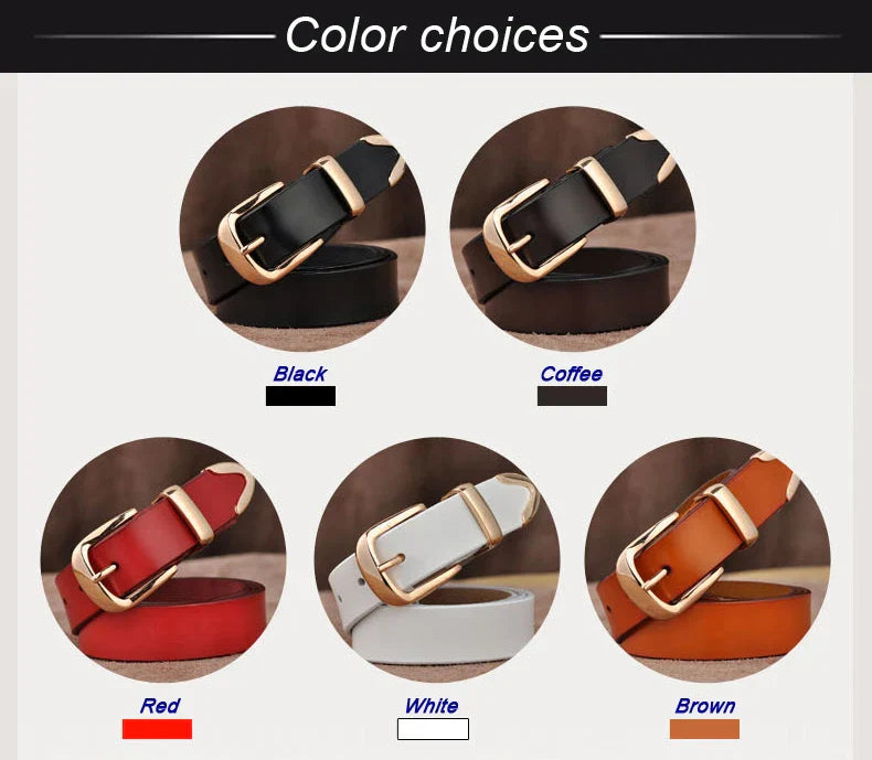 Women's Strap Casual All Match Women Brief Genuine Leather Belt Women Strap Pure Color Belts Top Quality Jeans Belt L27