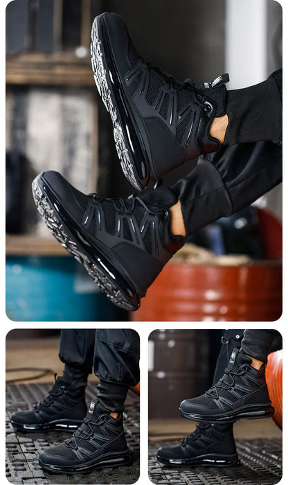 Men Work Safety Shoes Anti-smashing Steel Toe Cap Working Boots Construction Indestructible Work Soft-Soled Sneakers Men Shoes