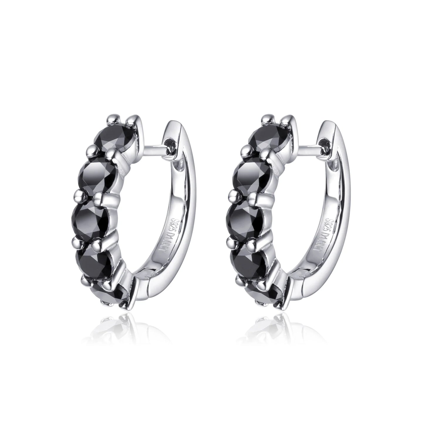 100% 925 Sterling Silver each 0.2ct 3.5mm Moissanite Hoop Earrings For Women Sparkling Wedding Party Fine Jewelry Gift