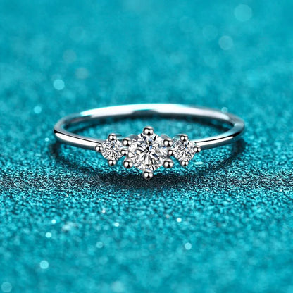 Full D Color Moissanite Rings for Women 925 Sterling Silver Lab Diamond Wedding Engagement Ring Jewelry Band Gemstone