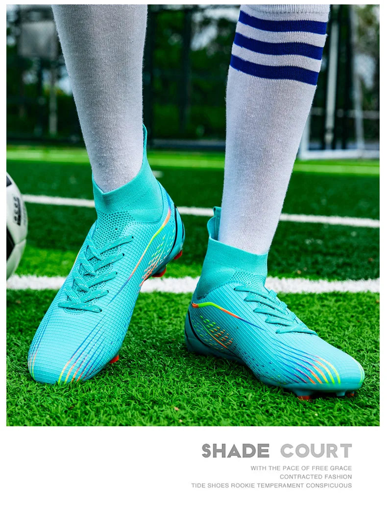 New 33-46 Large Football Boots Children Youth High Quality Football Shoes Outdoor Training Professional Competition Footwear