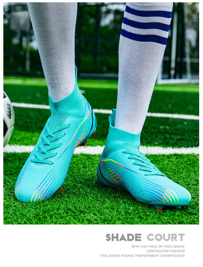 New 33-46 Large Football Boots Children Youth High Quality Football Shoes Outdoor Training Professional Competition Footwear
