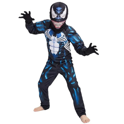 New Boys Girls Superhero Costume Movie Characters Cosplay Jumpsuit with Halloween Mask Party Cosplay Outfit for Holiday Dress Up