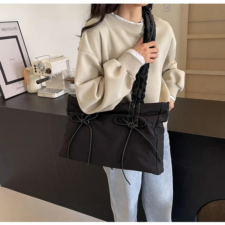 Solid Color Nylon Casual Shoulder Bags Large Capacity High Quality Versatile Crossbody Bags for Women 2025 Fashion Hot Sale
