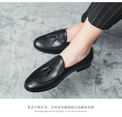 Fashion Tassel Formal Shoes 2025 New Classic Men Business Shoes Italy Luxury Moccasins Prom Men Casual Loafers Party Flats