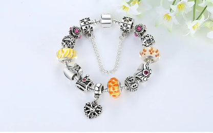 Queen Jewelry Charms Bracelet & Bangles With Queen Crown Beads Bracelet for Women PA1823