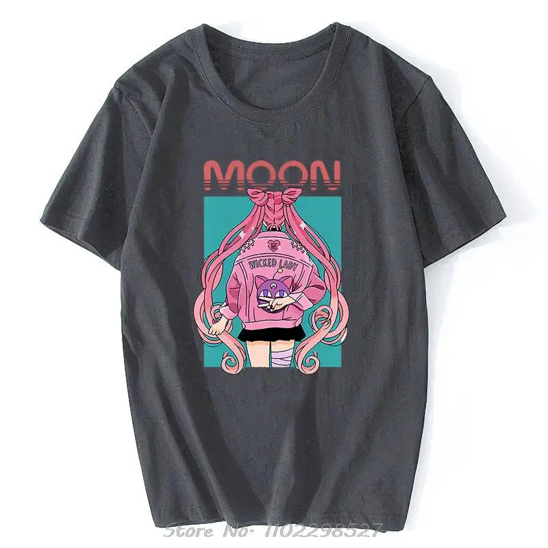 Anime Graphic T Shirts Men's Clothing Y2k Loose Casual Women's Short Sleeved Tee Tops Summer 2025 Unisex
