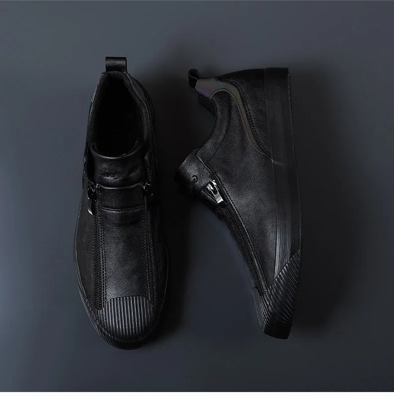 Men's Trendy Sneakers Leather Soft Sole Men Shoes Size 38-44