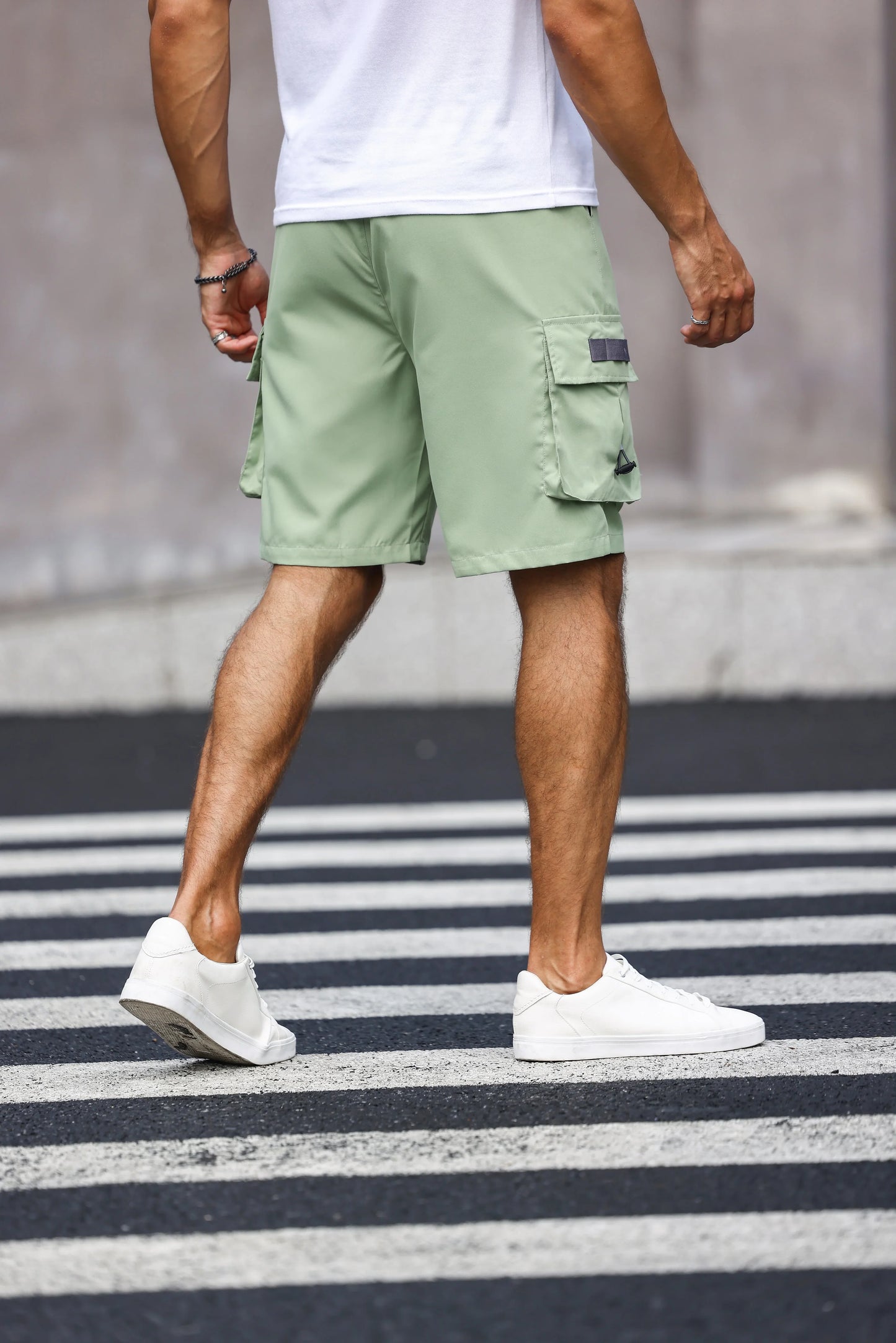 Men's Multicolor Drawstring Cargo Shorts Solid Color Pants with Pockets Casual Summer Shorts