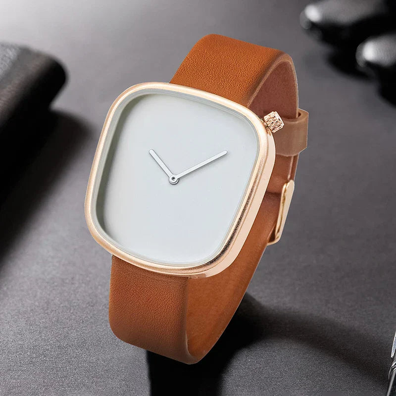 Watch Minimalist Men's Square Fashion Ultra thin Watch Minimalist Women's High Quality Elegant Quartz Watch Clock Gift