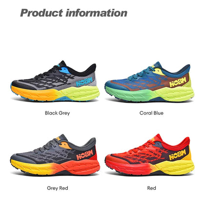 Men's Marathon Shoes Running Shoes Breathable High elasticity Cushioning Male Lightweight Sports Shoes Fitness Training