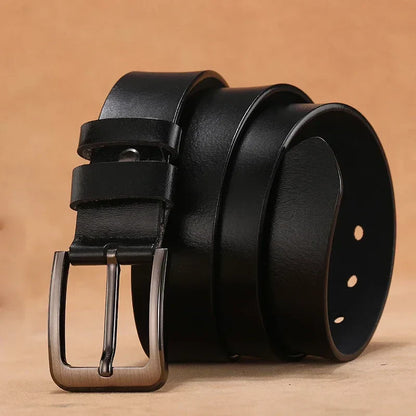 Men Genuine Leather Belts High Quality Pin Buckle Waist Straps Belt  for Men LONG Large 110 120 130 140 150 160 170cm Plus Size