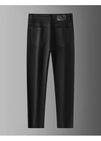 American Brand Men's Autumn Winter Straight-leg Slim Jeans High-quality Light Luxury Casual Versatile Fashion Korean Style Jeans