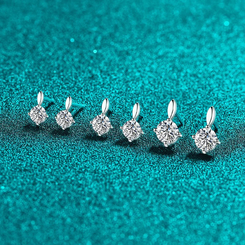 0.2ct 0.3ct 0.5ct Moissanite Studs Earrings for Women S925 Silver Bride Wedding Lab Diamond Stud Women's Earrings Jewelry