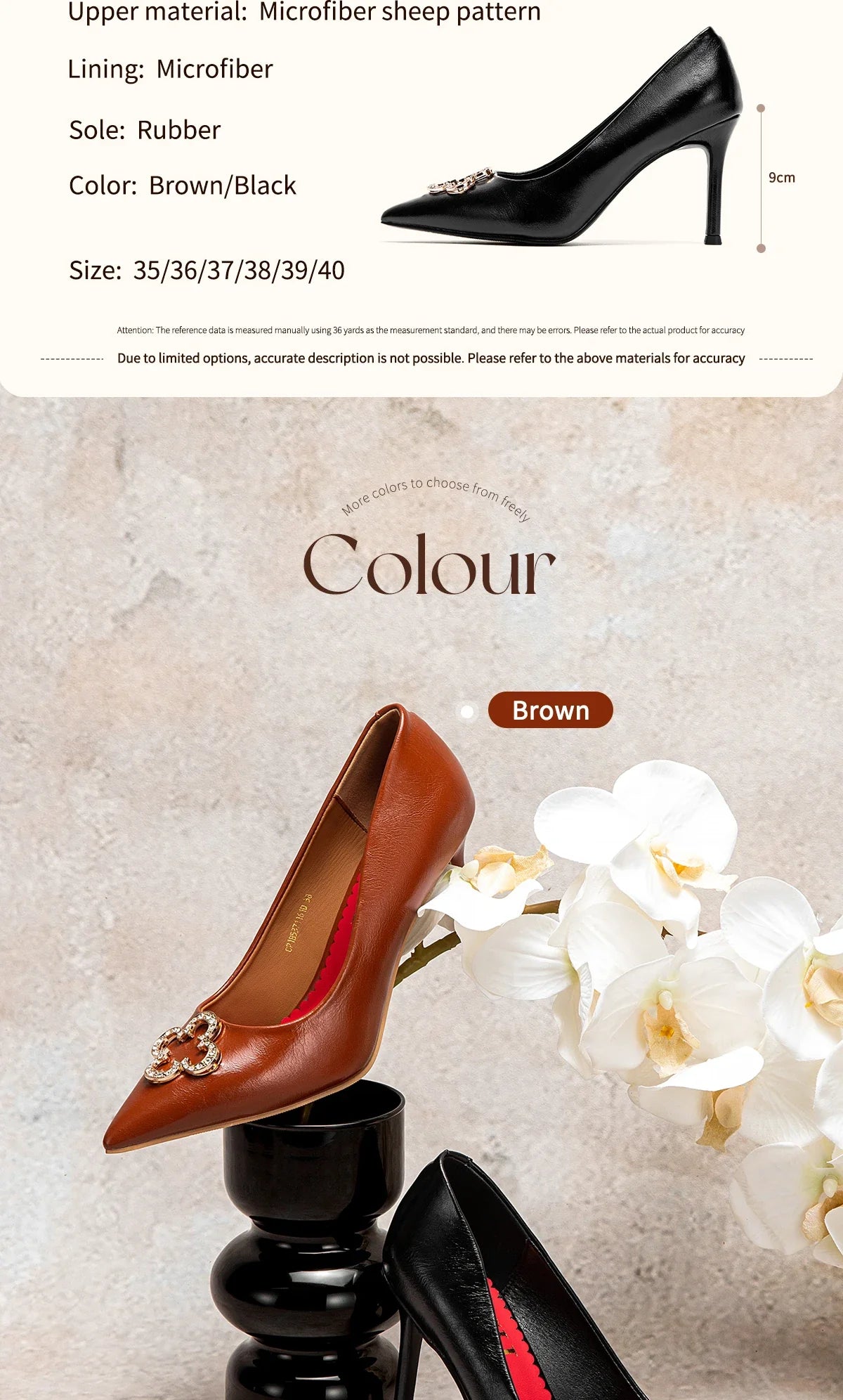 Woman's High Heels  New High Quality Pointed Shoes Business Commuter Girls Shoes Banquet Party Shoes 9cm