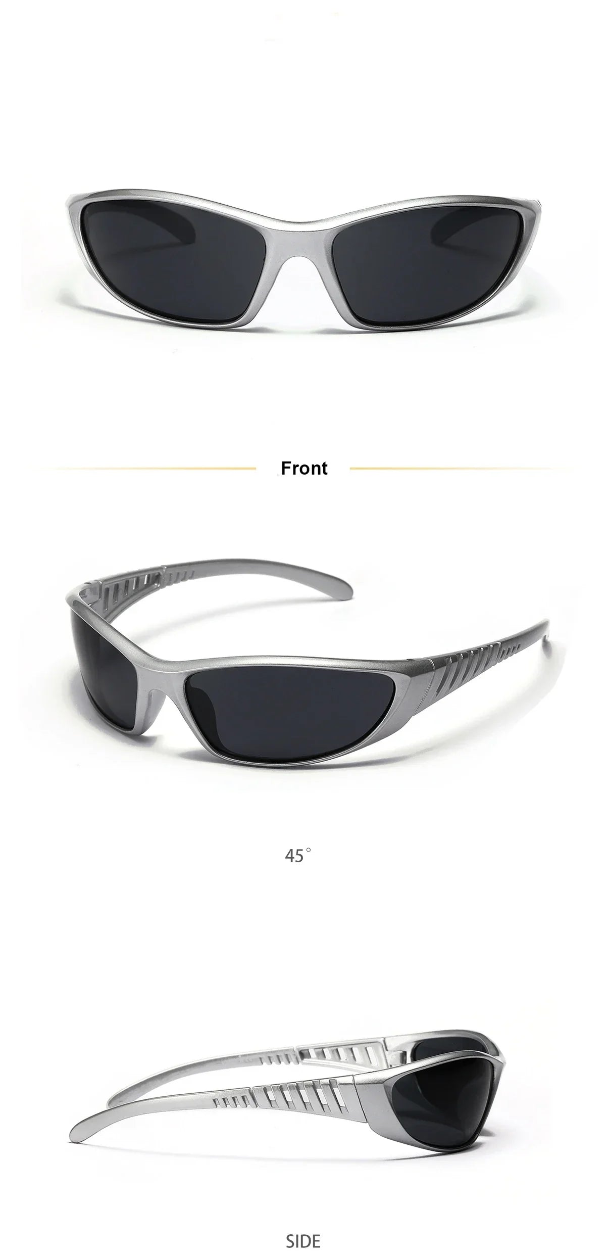 Silver Sunglasses Color Hollowed Out Future Sense Of Technology Hot Girls Net Red Sunglasses Women Sunglasses Trendy Men