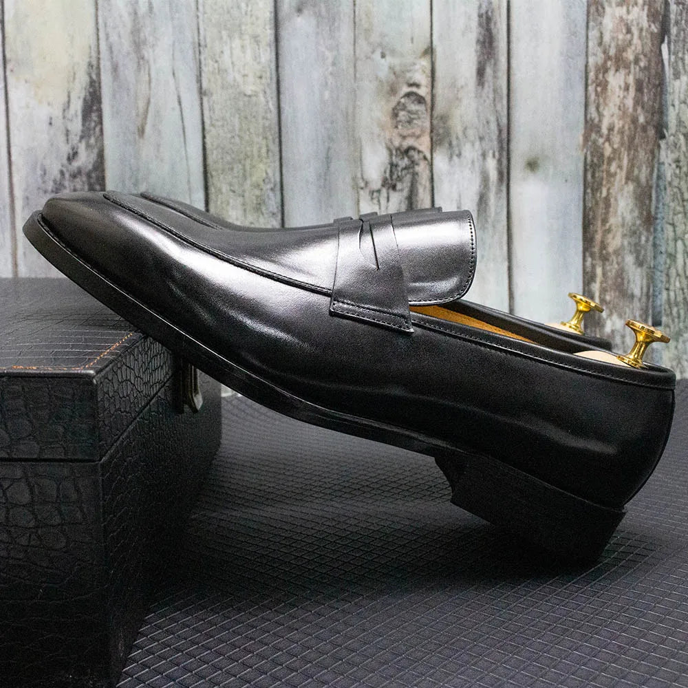 Men's Genuine Leather Penny Loafers Italian Design Luxury Classic Wedding Formal Office Business Dress Shoes