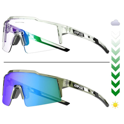 Photochromic Cycling Sunglasses for Men Women Bike Glasses Riding Driving UV400 Mountain Bicycle Goggles Eyewear Sports