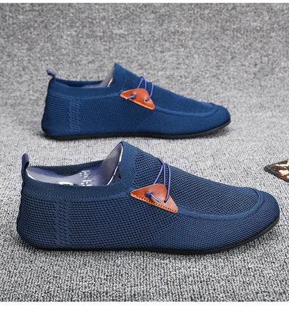 Mesh Loafers Men Driving Moccasins Thin Bottom Flats Walking Shoes Breathable Non Slip Casual Loafers Slip on Mens Shoes