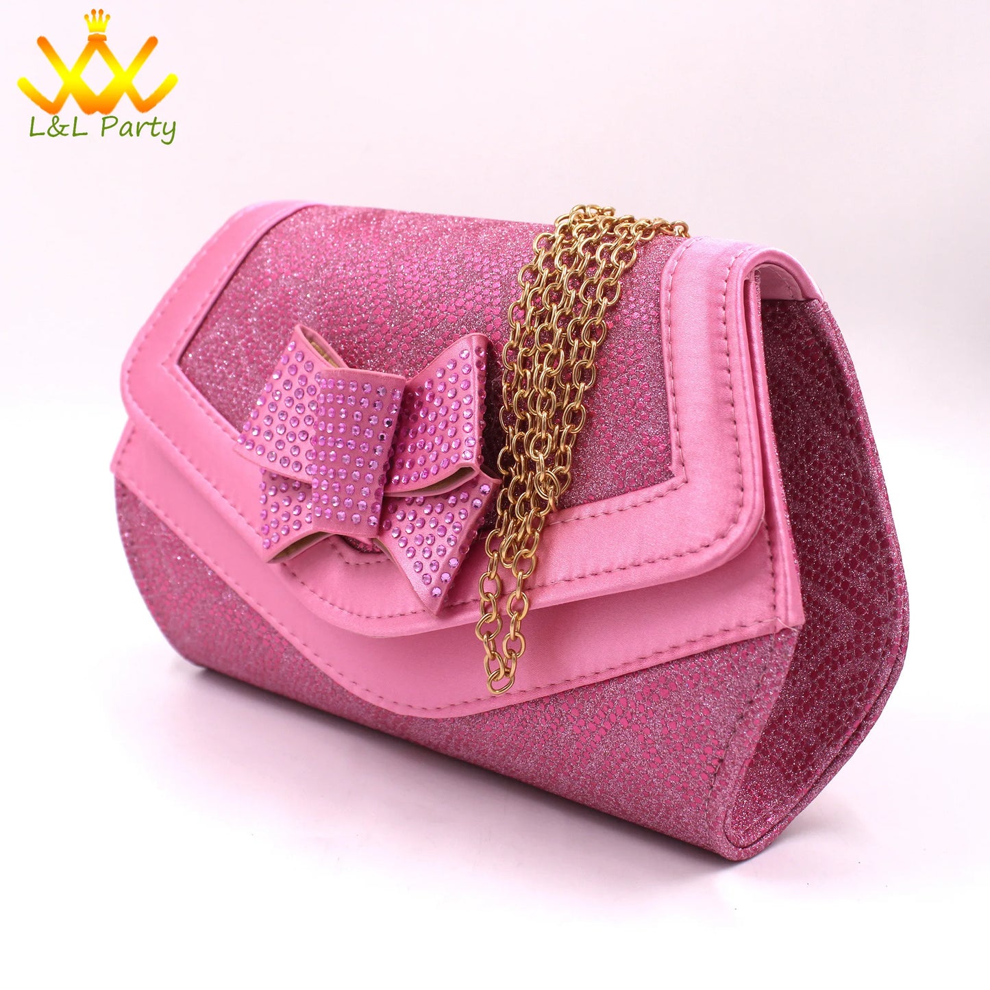 Italian Women Shoes Matching Bag Set in Sky Blue Color Comfortable Heels with Appliques for Wedding