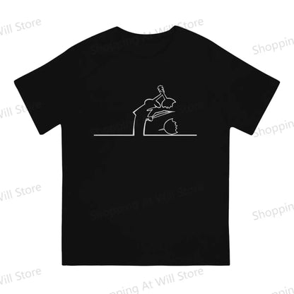 men's and women's casual T-shirts La Linea The Line Osvaldo Cavandoli TV Round neck short sleeved T-shirt Street Clothing S-6XL
