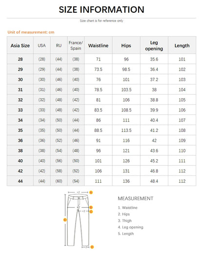 Winter Fleece Men Jeans Classic Loose Straight Warm Thicken Trousers Business Casual Velvet Elastic Denim Pants Plus Size 42 44