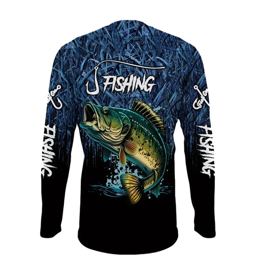Fishing Shirts Men's T-Shirts Long Sleeve Mens Clothes Autumn Streetwear Crew Neck Pullovers Mens T Shirt Casual Men Clothing