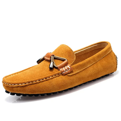 Men Suede Leather Loafers Casual Business Shoes Non-Slip Driving Flats