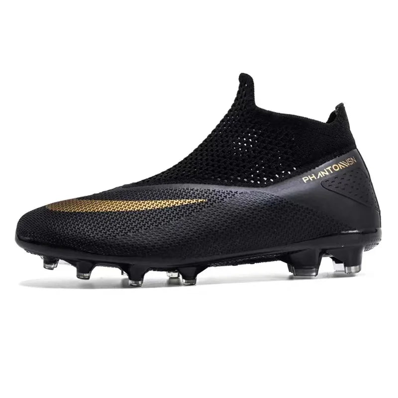 Big Size 49 48 Pro Soccer Boots Long Short Spikes Ankle Boots Children PU Leather Soccer Training Sneakers Outdoor Football
