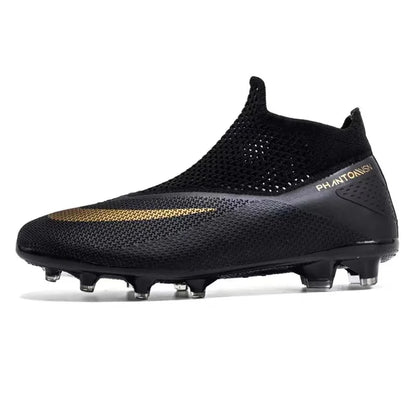 Big Size 49 48 Pro Soccer Boots Long Short Spikes Ankle Boots Children PU Leather Soccer Training Sneakers Outdoor Football