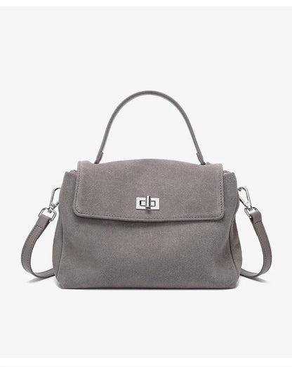 2026 NEW Autumn winter women's Natural Suede leather Crossbody Bag luxury designer Genuine Leather commuting messenger bag