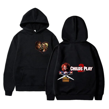 Horror Movie  Play Chucky Hoodies Harajuku Hip Hop Streetwear Men Women Autumn Winter Hooded Sweatshirt Pullover Tops
