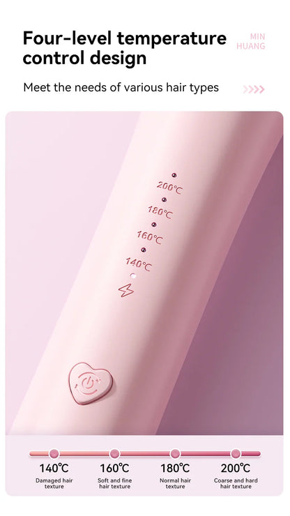32mm Automatic Curling Iron with Negative Ion Ceramic Hair Care Buzzer Timer 4 Temperature Settings for Long Lasting Waves