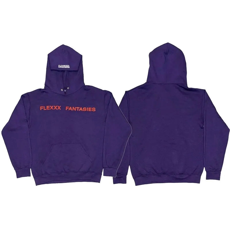 New Men OSAMASON JUMPOUT Flex Purple Color MERCH Pullover Hoodies Hoody Hooded Sweatshirts velvet Cotton Thick Fleece US E91