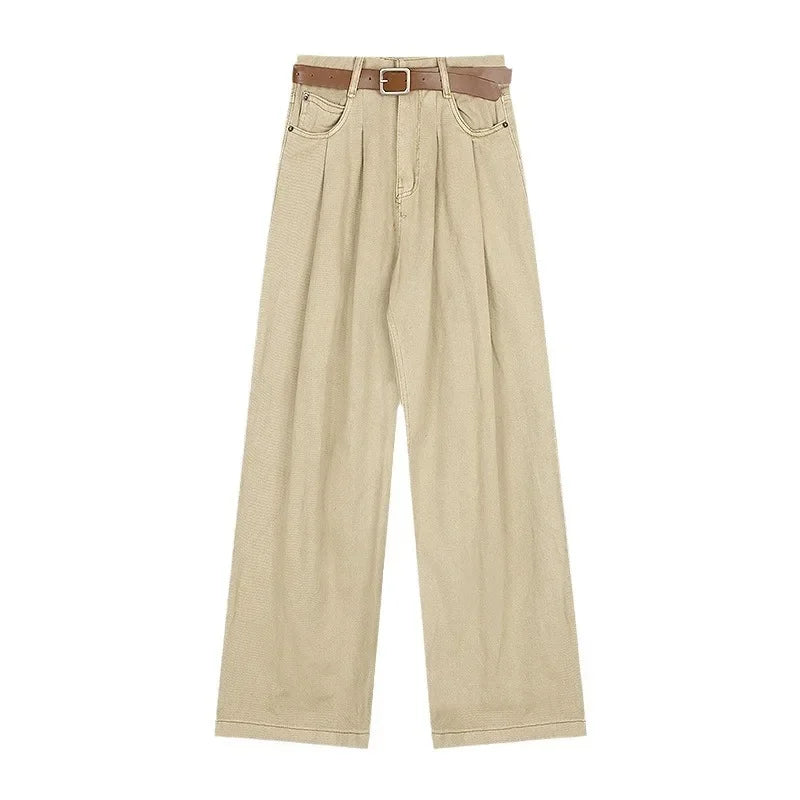 Vintage American Style Casual Straight-Leg Jeans
