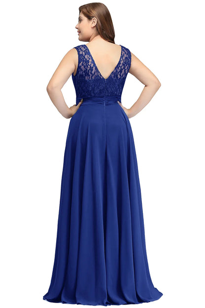 Burgundy Plus Size Bridesmaid Dresses Long V Back Sleeveless Evening Party Prom Gowns A-line Birthday Gift Women Robe De Soiree