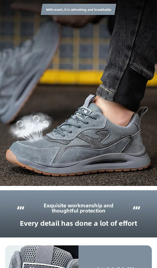 Men's Safety Shoes Anti Smashing Piercing Lightweight Construction Site WorkShoes Electrician's Insulated Footwear